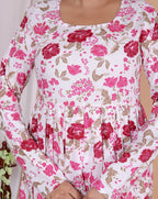 White round neck anarkali