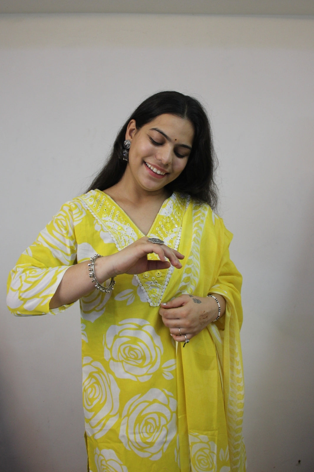 Lemon yellow 3 pice suit set
