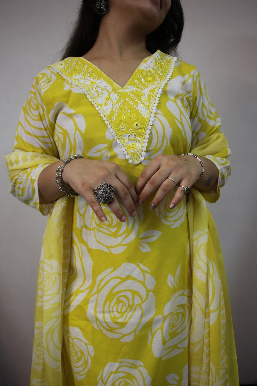Lemon yellow 3 pice suit set