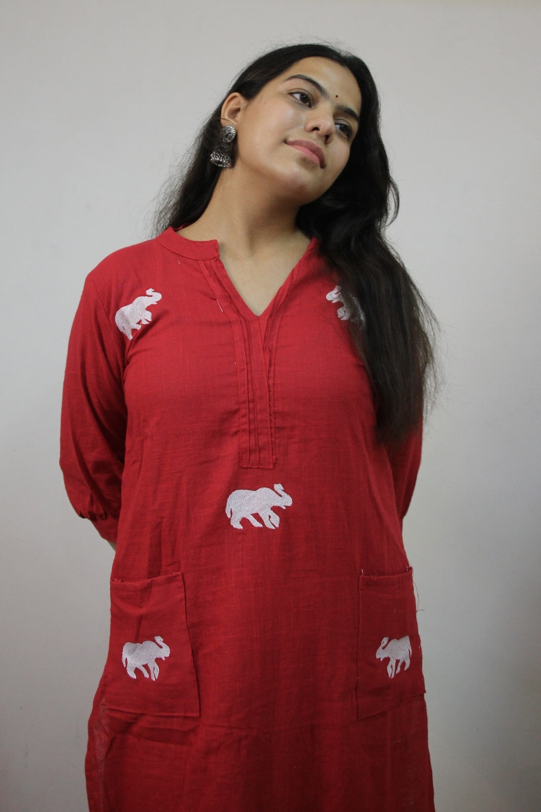 Bold & Beautiful Red Elephant A-Line Cord Set