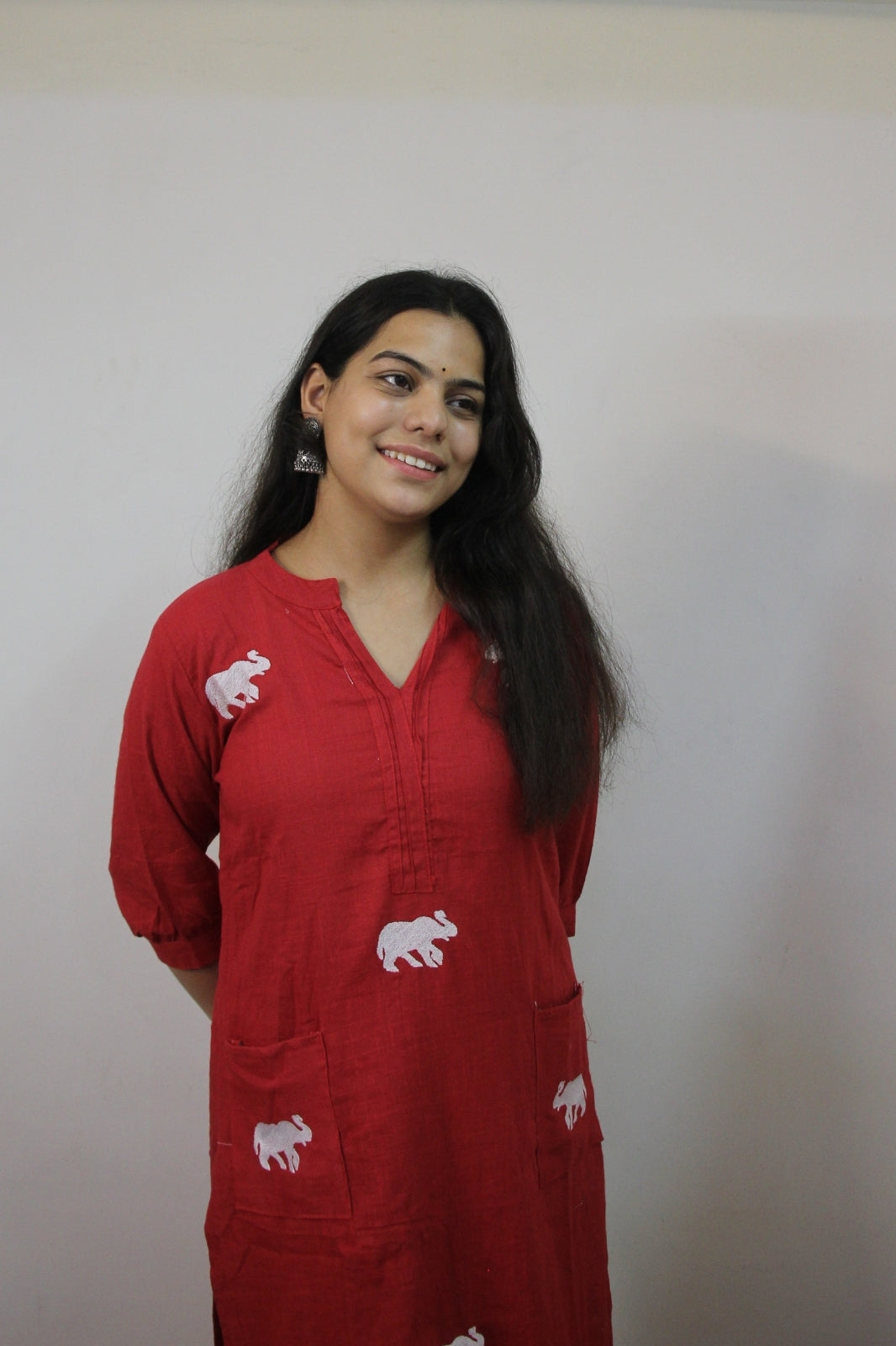 Bold & Beautiful Red Elephant A-Line Cord Set