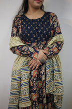 Bagru Print Suit Set with Cotton Dupatta