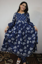 Blue Floral 3-Piece Suit Set
