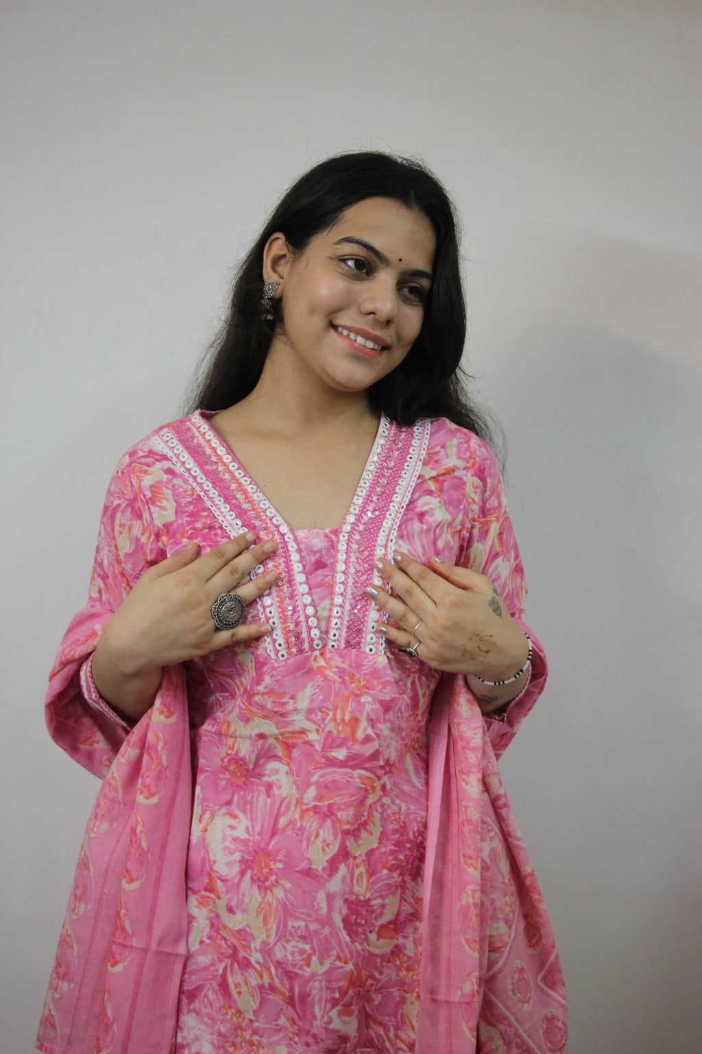 Pink Straight Suit Set