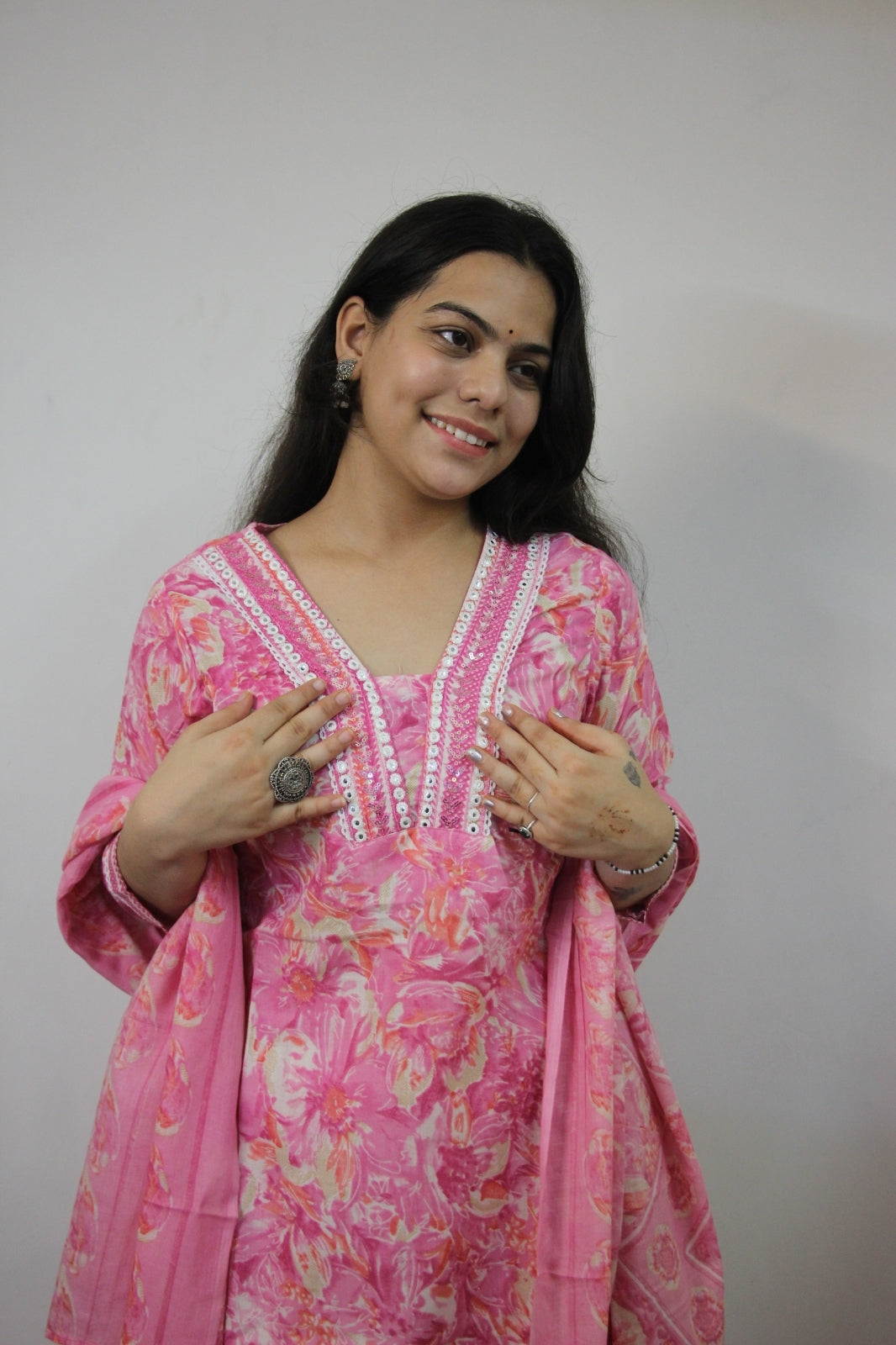 Pink Straight Suit Set