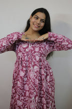 Cotton Floral Alia Cut Anarkali