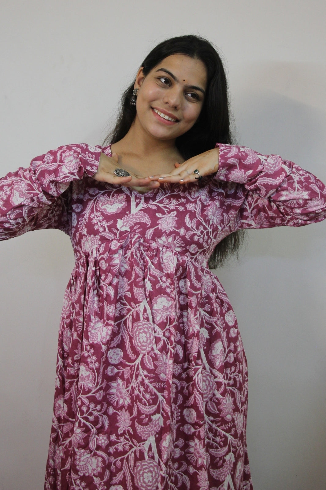 Cotton Floral Alia Cut Anarkali