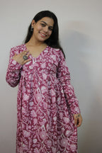 Cotton Floral Alia Cut Anarkali