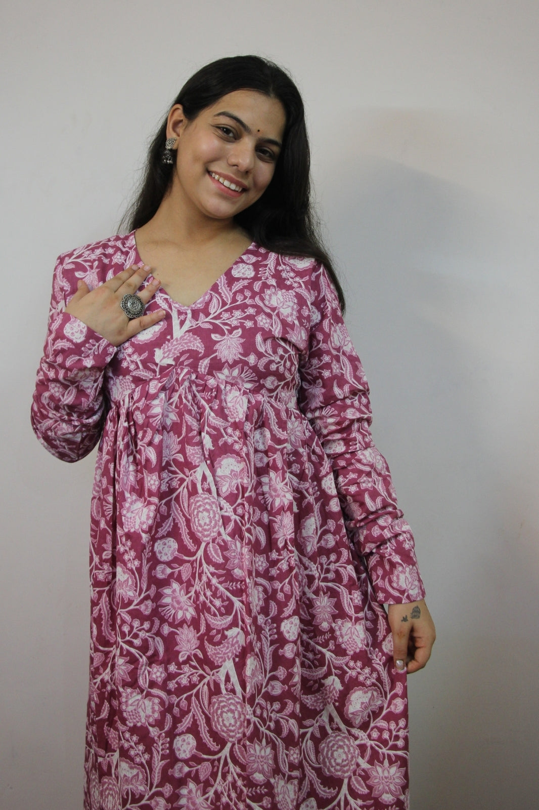Cotton Floral Alia Cut Anarkali