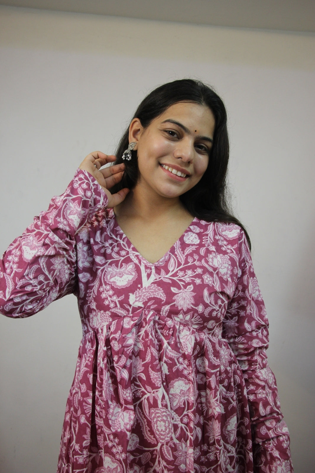 Cotton Floral Alia Cut Anarkali