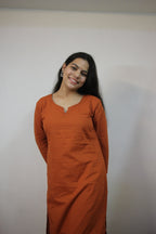 Brick Colour Kurti with Pant