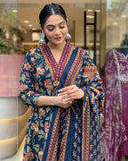 Blue A line 3 pice suit set