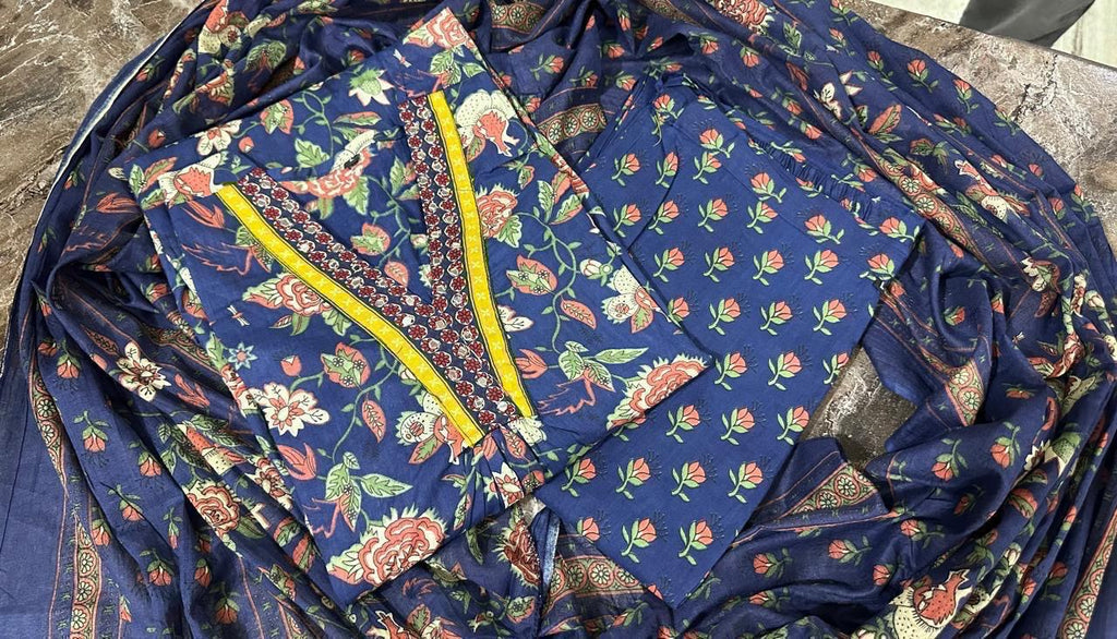 Blue A line 3 pice suit set